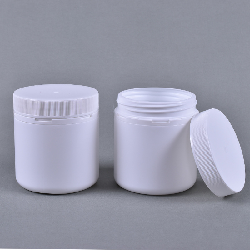 现货400ml粉剂瓶空瓶塑料瓶包装瓶分装瓶白色hdpe广口瓶膜粉罐