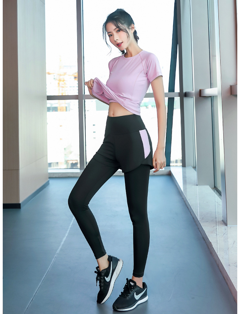 跨境直供女士时尚健身瑜伽服套装女生新款运动休闲五件套快干透气