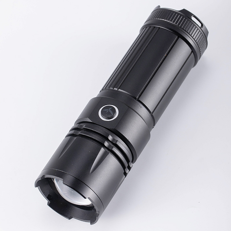 天火激光炮铝合金手电筒户外led变焦远射1000米强光超长续航7-10h