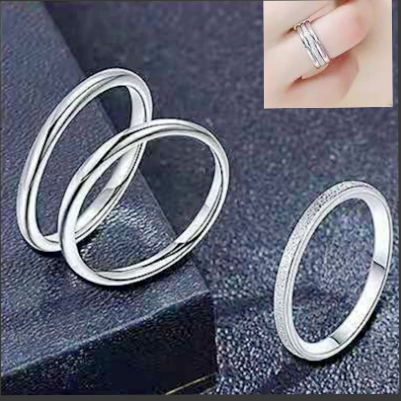 Simple Bracelet Sansheng III Light Luxury Titanium Steel Ring Female Fashion Personalized Minority Design Sense Tail Ring Internet Hot