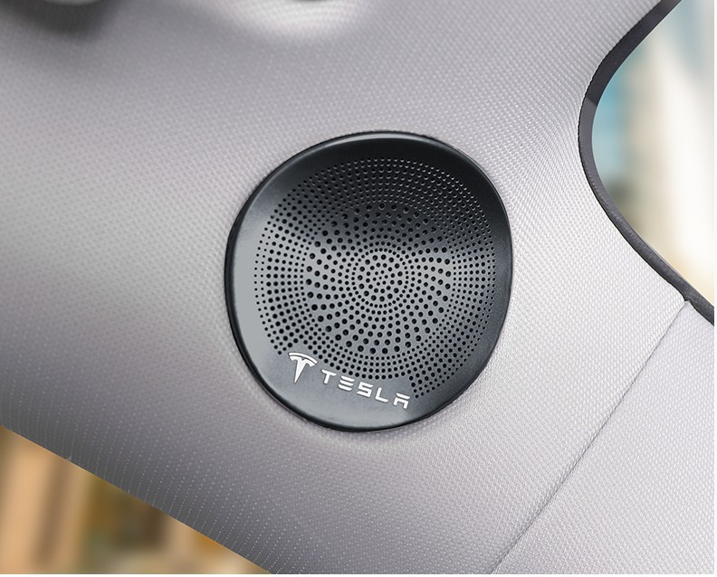 适用于特斯拉modely喇叭罩modely音响罩高音喇叭罩内饰改装装饰贴