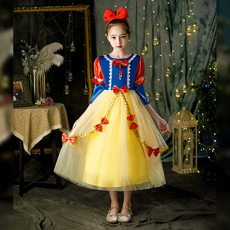 万圣节儿童服装cos白雪公主裙童话节服女童礼服cosplay舞会演出服