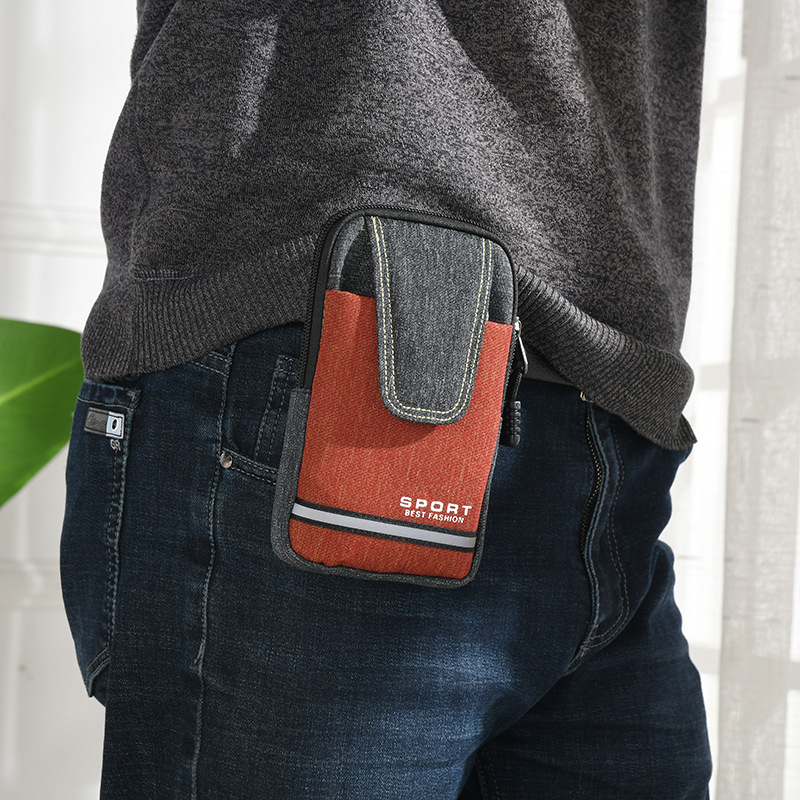 New Outdoor Cell Phone Belt Bag for Men Multi-Functional Vertical Mobile Phone Bag Sports Waist Bag Tactical Waist Pack Wholesale