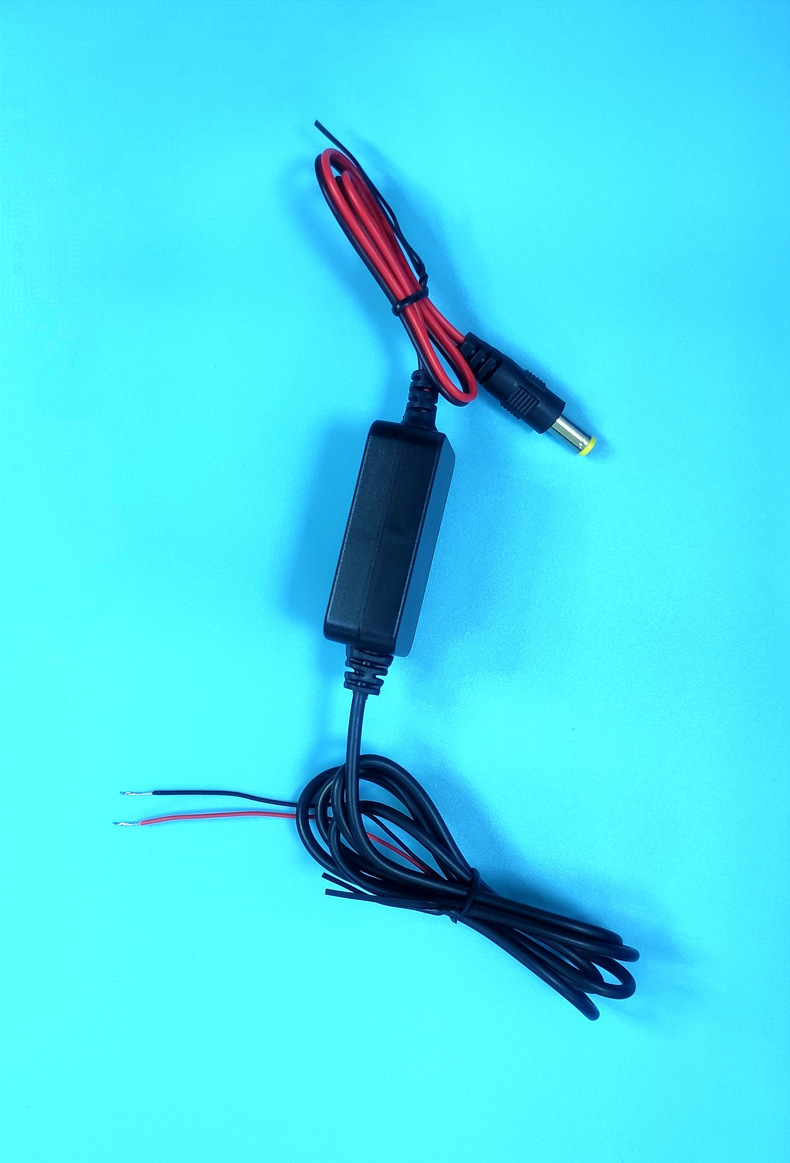 货车摄像头倒车影像降压线24v转12v雷达监控线车载显示直流降压器