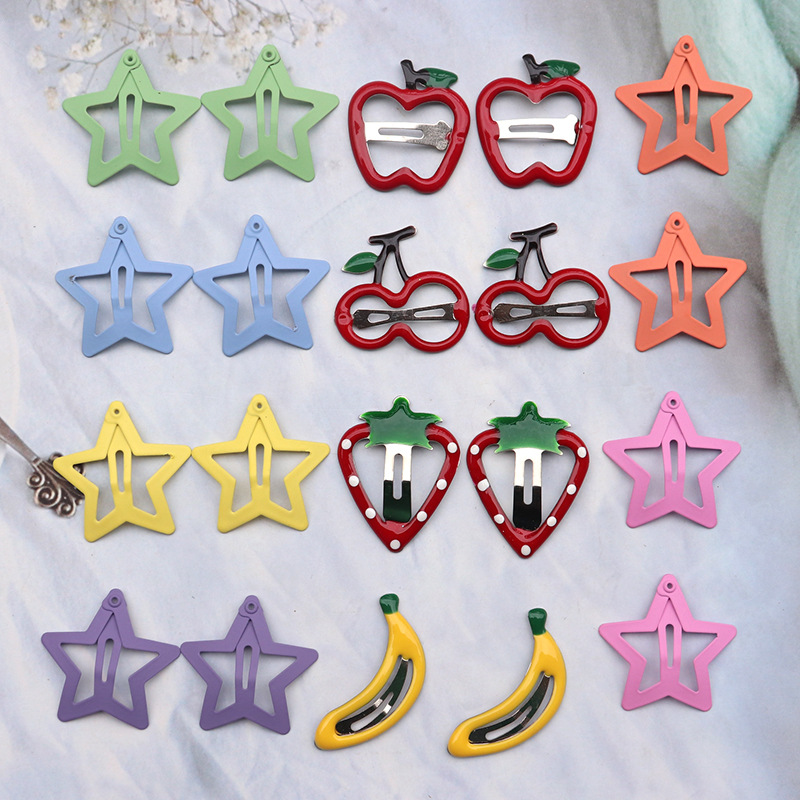 Exclusive for Cross-Border Ins Children's Star Hairpin Girls' Side Bang Clip BB Clip Broken Hair Hairpin Five-Pointed Star Hair Accessories