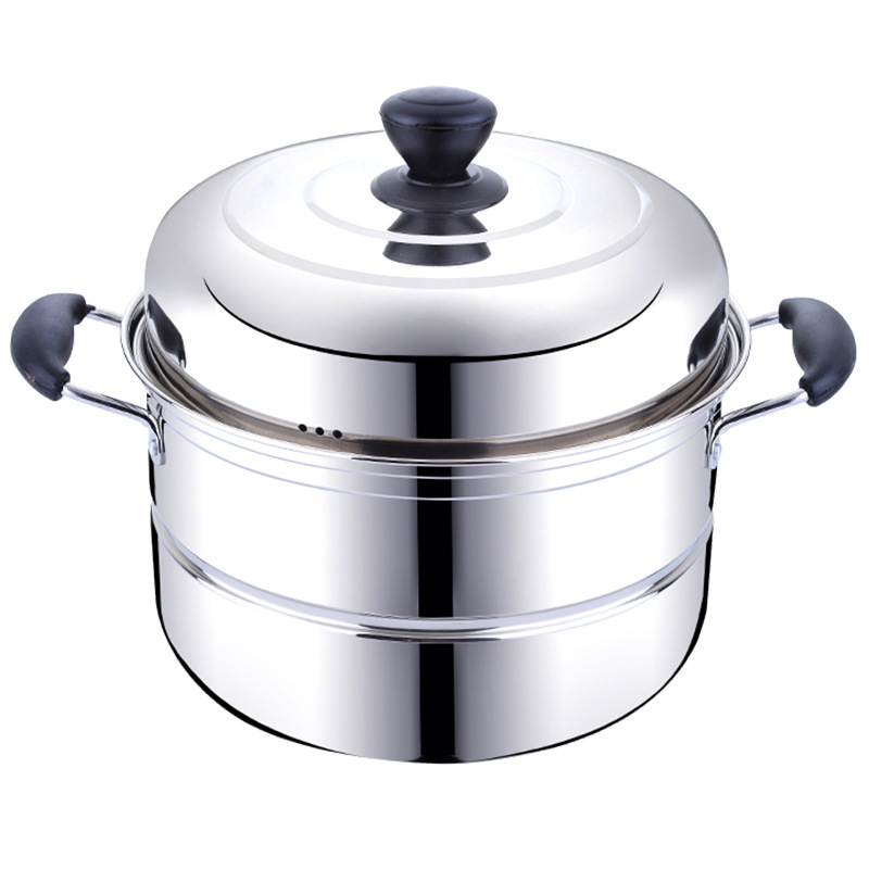 蒸锅家用304不锈钢小蒸鱼锅加厚2 3层蒸馒头包子蒸饭隔水蒸煮汤锅