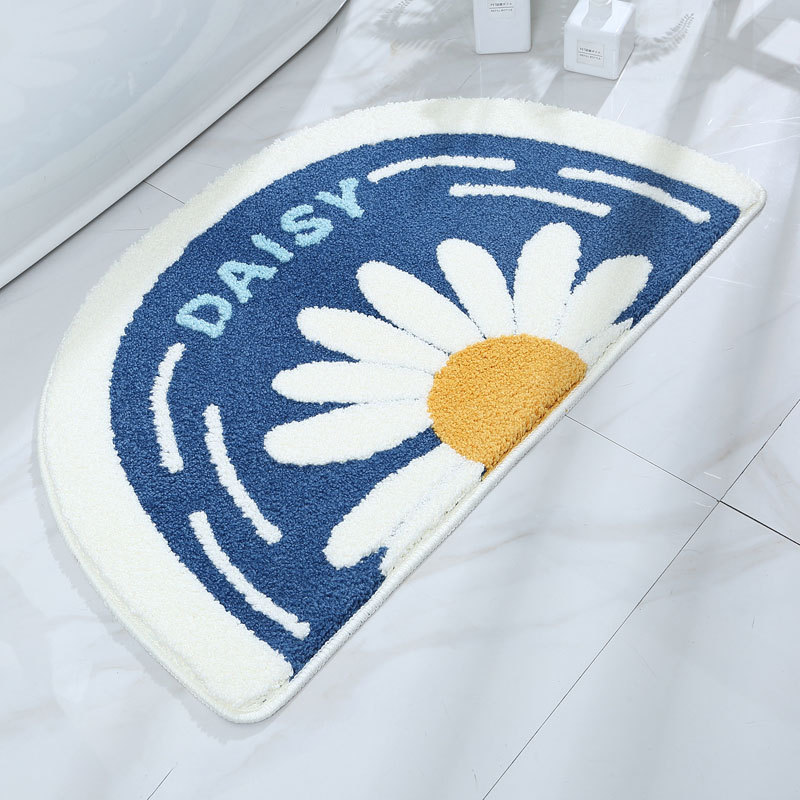 Cross-Border Daisy Bathroom Bathroom Entrance Absorbent Non-Slip Floor Mat Entrance Bedroom Bedside Foot Mat Carpet