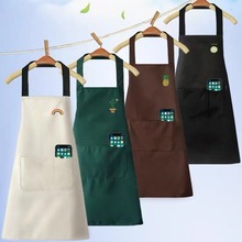 可爱韩版围裙家用可擦手防水防油仙人掌水果围腰男女厨房做饭罩衣