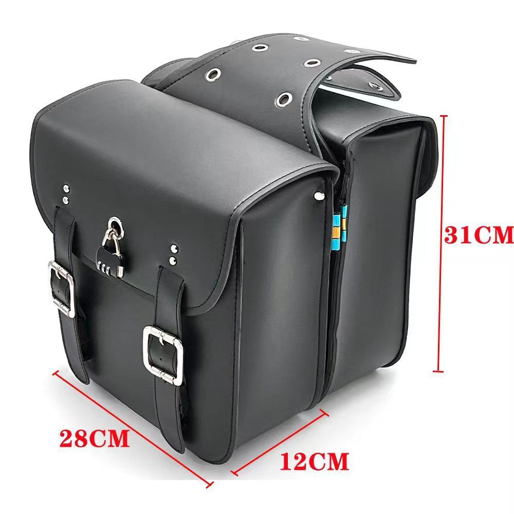 复古摩托车边箱通用型小牛雅迪爱玛电动车马鞍包侧边袋箱包工具包