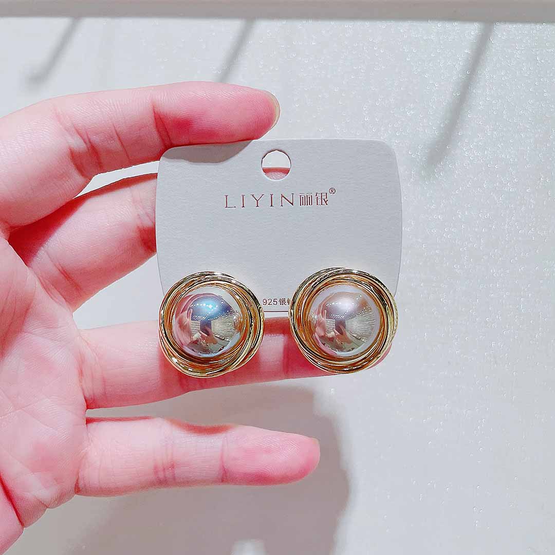 丽银饰品耳饰新款个性风潮耳环女时尚预售几何形耳钉长款4011k