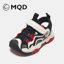 MQD/马骑顿2023新款夏季凉鞋新款包头镂空童鞋旋转扣男女童沙滩鞋