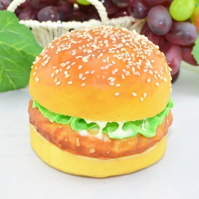 汉堡食玩真汉堡包模型巨无霸热狗面包食物玩具铺橱窗展厅摆件装饰