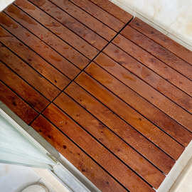 浴室实木地垫卫生间地板淋浴房踏板洗澡间防滑垫拼接防腐木浴室板