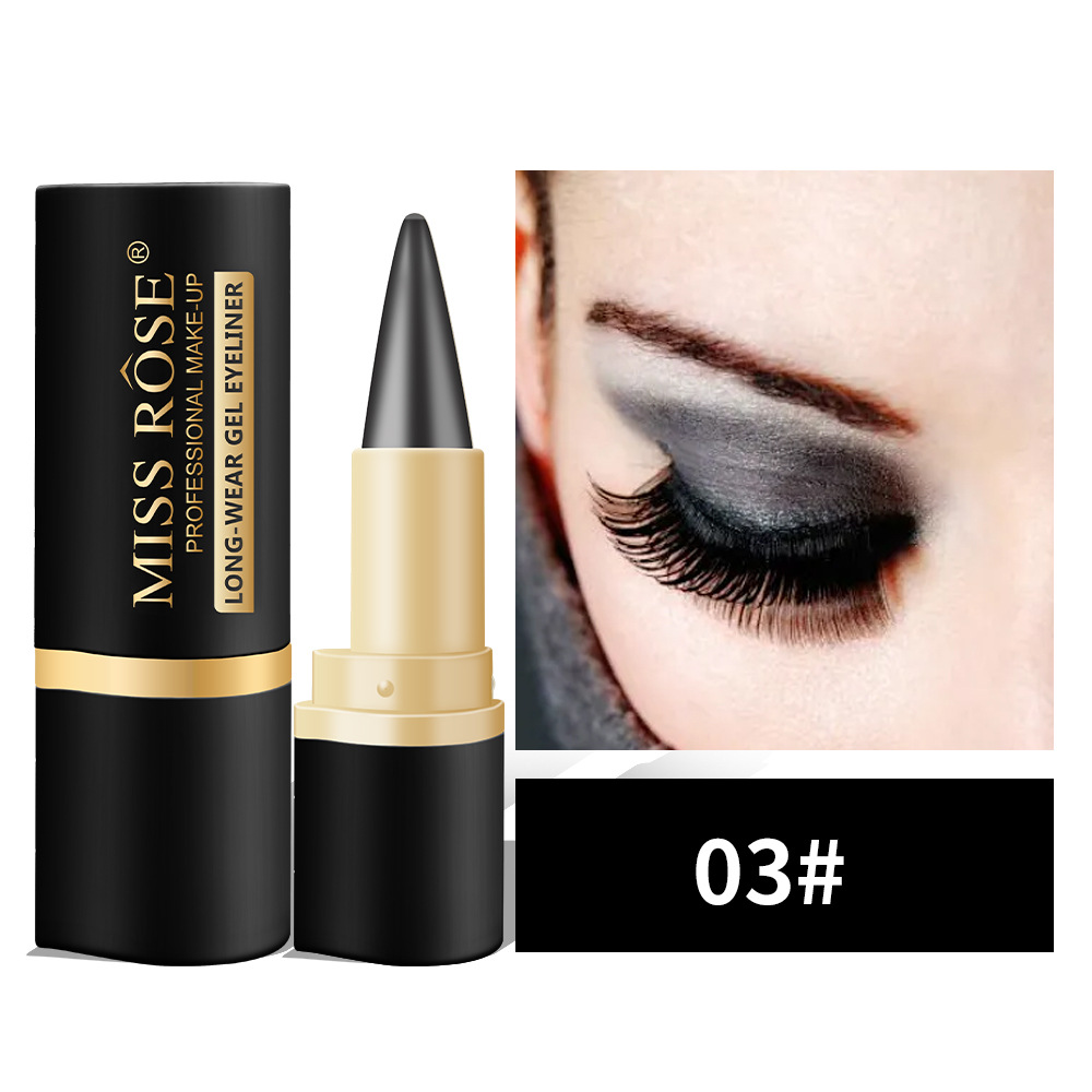 Missrose Cross-Border Waterproof Creamy Eyeliner Eyeliner Matte Quick-Drying Eyeliner Single Head Rich Creamy Eyeliner Pen