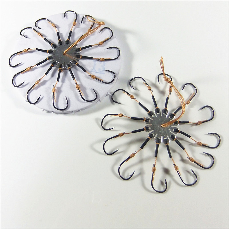 八爪翻板钩12钩夹饼钩海竿盘钩伊势尼方块钩爆炸鱼钩郁南翻版钩