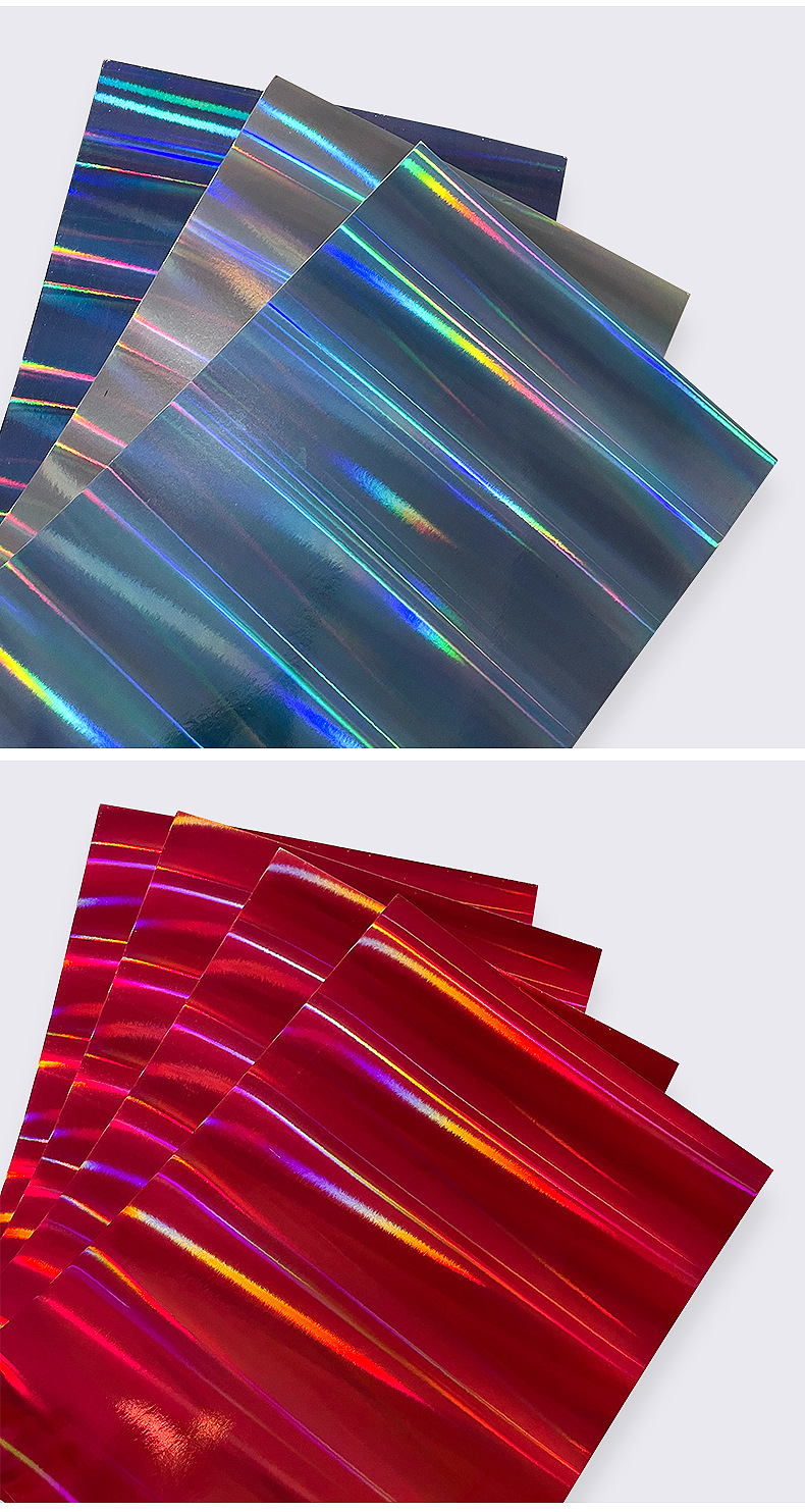 圣诞礼品亮膜包装纸镭射金银卡纸包装纸激光彩印素面银卡纸