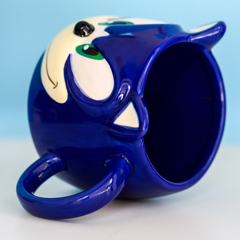 Strictly Selected Sonic Hedgehog Mug Blue Anime Ceramic Doll Cup Surrounding the Game Water Cup Teacup