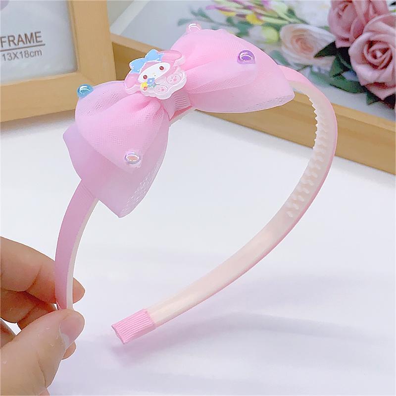 New Hair Accessories Wholesale Fashion Little Girl Children Chiffon Double-Layer Bowknot Cartoon Animal Hair-Hoop Headband