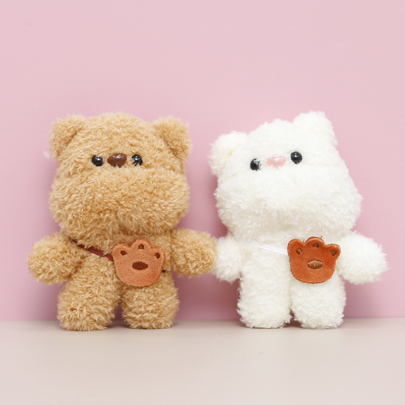 Plush Toy Bear Doll Wedding Tie Drip Prize Claw Doll Wholesale Girls' Gifts Keychain Pendant