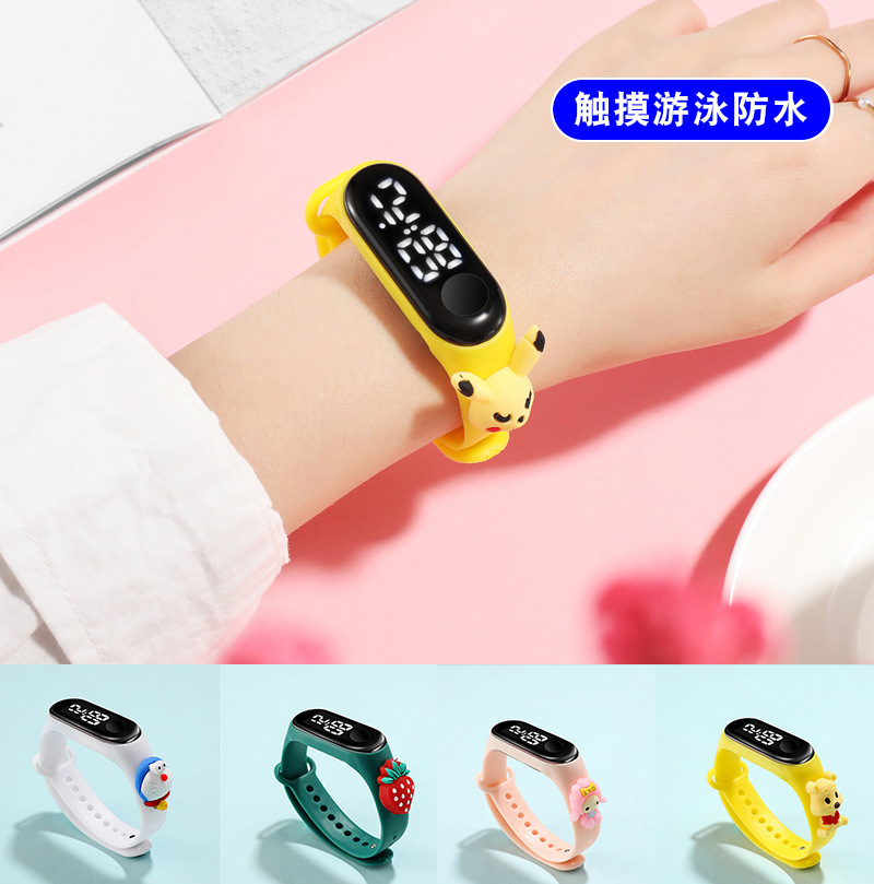 Factory Direct Sales New Led Doll Bracelet Waterproof Luminous Elementary School Student Sports Touch Cartoon Children's Electronic Watch