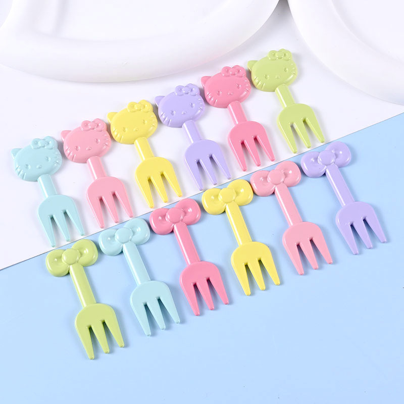 Cute Cat Bow Fork Ornament Accessories Hair Accessories Cream Glue DIY Material Wholesale Cream Glue Accessories