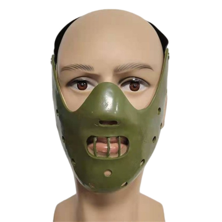 沉默的羔羊面具汉尼拔乳胶头套绿the silence of the lambs mask