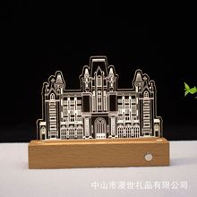 大学校庆毕业纪念品礼物3D小夜灯建筑地标商务文创礼品摆件台灯