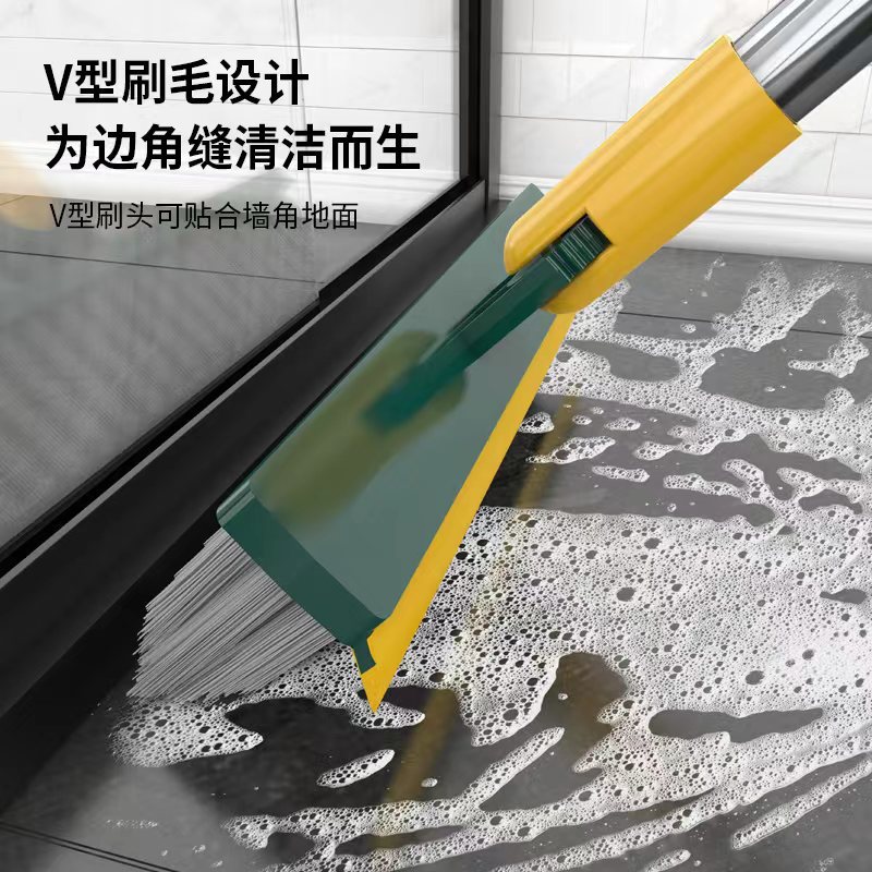 Floor Brush Hand-Held Long Handle Toilet Bathroom Toilet Tile Brush Floor Seam Brush Wall Corner Gap Brushes Cleaning Floor Brush