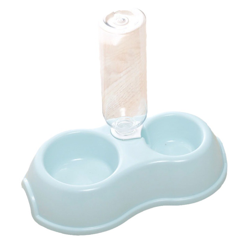 Cat Bowl PET Plastic Dog Basin Tableware Automatic Drinking Water Feeder Double Bowl Anti-Tumble Pet Supplies Wholesale