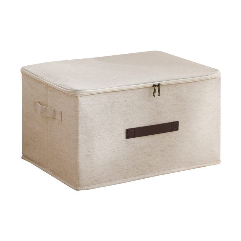 Cotton and Linen Clothes Storage Box Household Fabrics Clothes Storage Basket Bags Foldable Storage Box Storage Artifact Box