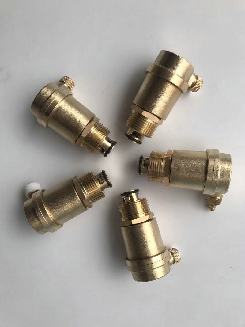 全铜自动排气阀暖气排气阀管道水管放气排气阀4分6分1寸带咀带网