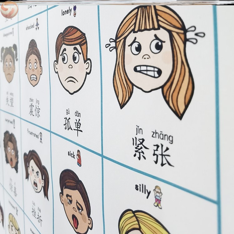 情绪认知脸谱图表情卡片自闭症康复训练教材孤独症儿童玩具明信片