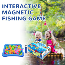DOWMOO 互动磁力钓鱼游戏 室内充气钓鱼玩具礼物亲子游戏钓鱼池
