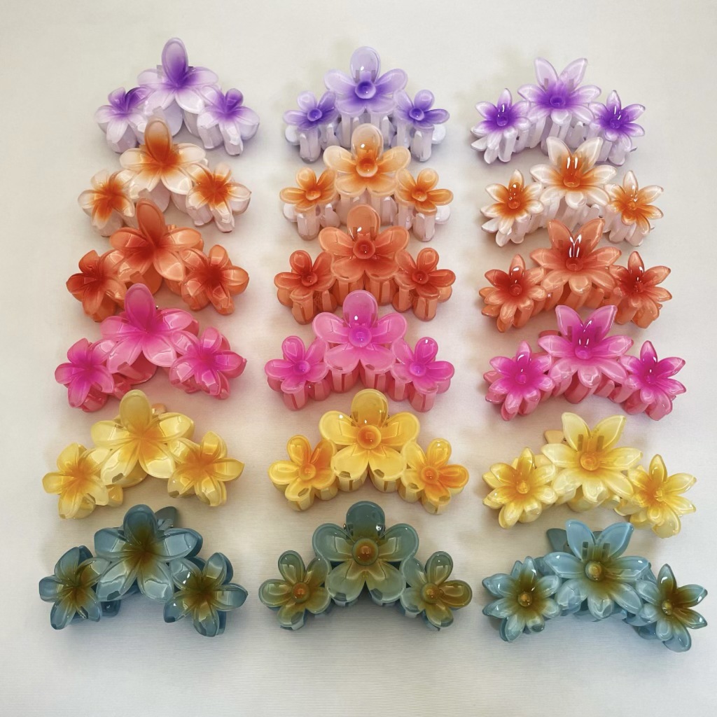 Cross-Border One-Piece Egg Flower Clip Seaside Holiday Flower Hairpin Updo Shark Clip Hair Accessories Headdress