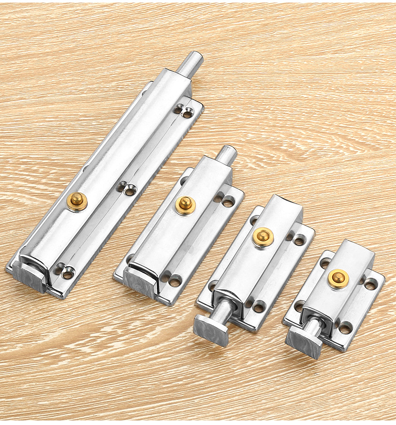 加厚不锈钢自动弹簧插销锁扣门锁门闩卫生间门栓门扣木门防盗门销