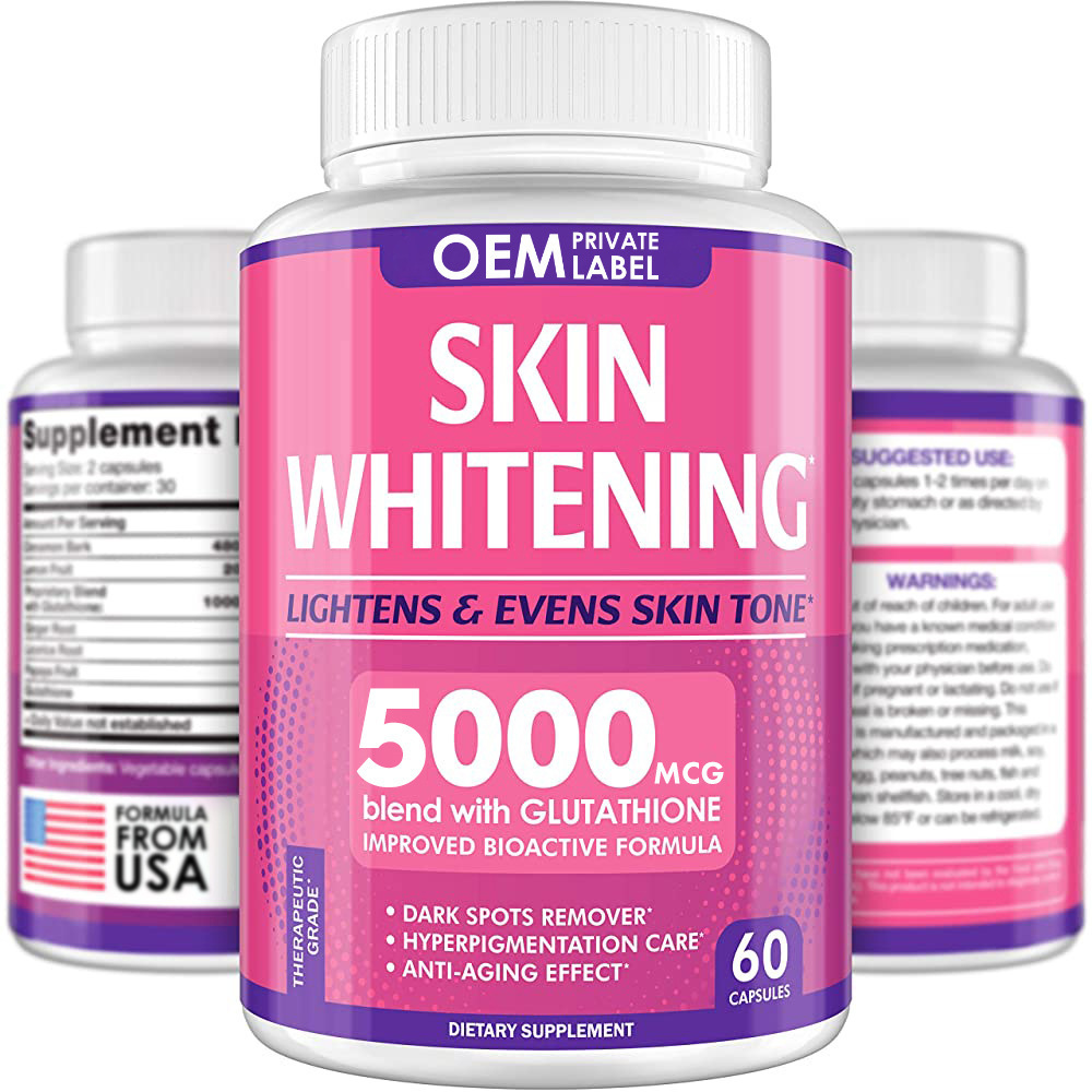 现货谷胱甘肽胶囊60粒胶囊glutathione 跨境皮肤丸skin whitening