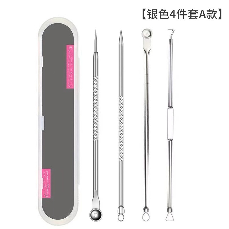 Stainless Steel Acne Needle Set Beauty Cell Tweezer Acne Needle Blackhead Acne Removal Pop Pimples Pop Pimples Splinter Acne Clip Tweezers
