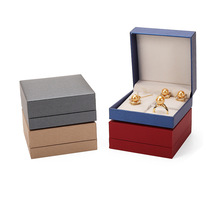 直角拉丝纹珠宝小套装盒创意戒指耳钉项链首饰套装盒饰品包装礼盒