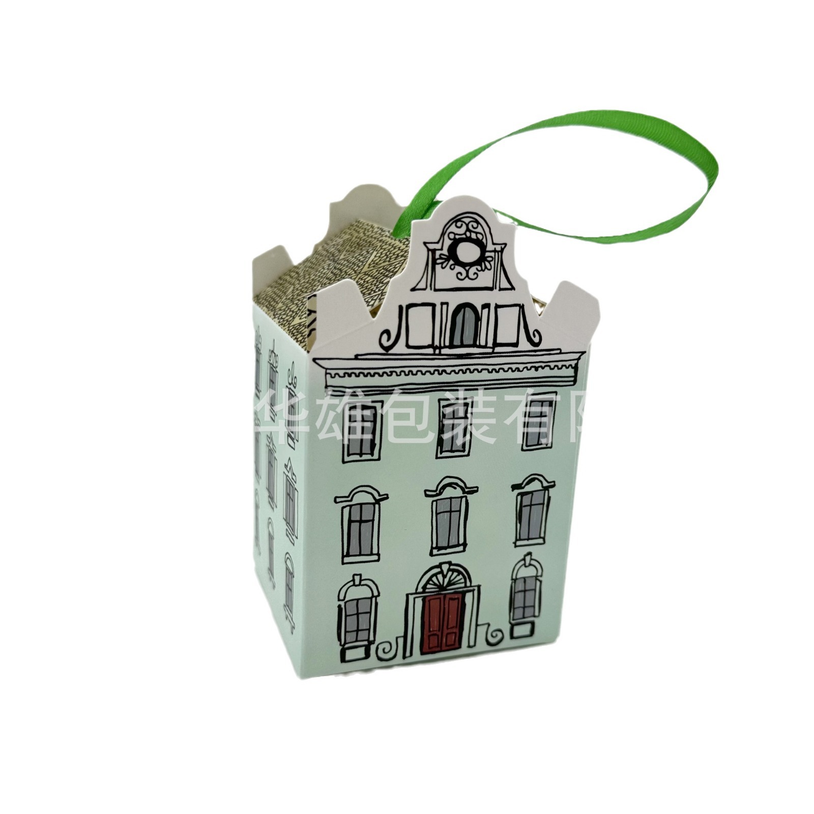 Cross-Border European-Style Small House Shape Wedding Candies Box Gift Box in Stock Cookie Box Creative Nougat Baking Box