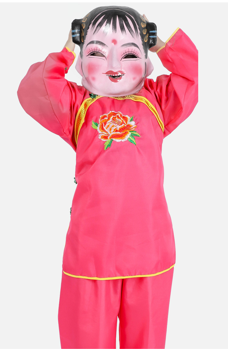 大头娃娃头套面具社火道具大头人男孩女孩秧歌服舞龙舞狮演出衣服