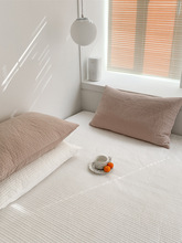 独美家韩式风简约直条绗缝被床笠保护垫铺床垫毯床盖席榻榻米