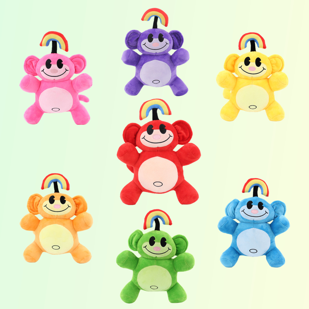 跨境现货新品codename:kids next door彩虹猴子毛绒玩具公仔儿童