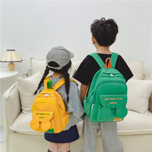 韩版简约儿童双肩包2023时尚流行幼儿园男童帅气旅行书包可爱背包