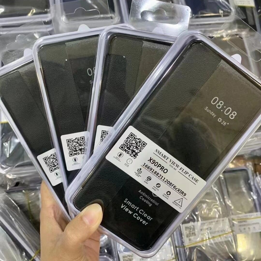 适用三星S25ultra智能翻盖皮套S24PLUS商务S23简约A16男士手机壳