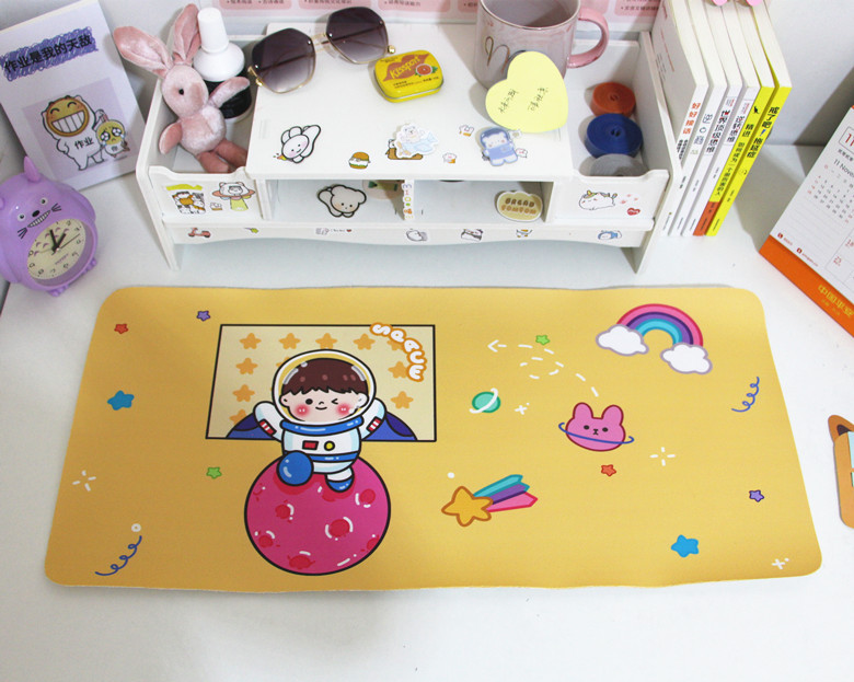 太空可爱少女心餐垫学生宿舍桌垫软萌小熊小兔子鼠标垫大号游戏垫