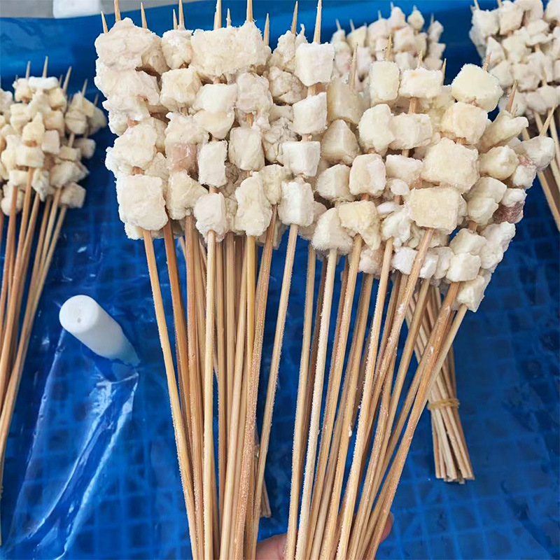 湘西烤牛油小串 牛胸油小串牛油胸口油串串烧烤串半成品商用冷冻