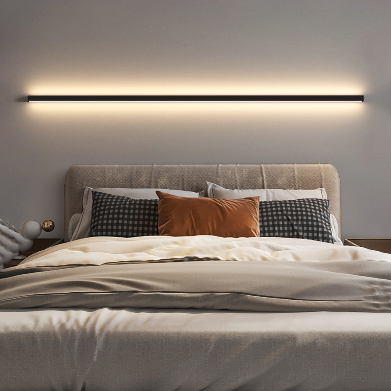 极简壁灯客厅背景墙角氛围灯北欧led长条书房平行线卧室床头壁灯