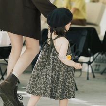 女童设计感碎花吊带裙韩国童装2024夏季新款小女孩森系无袖连衣裙