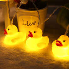LED卡通灯串搪胶小鸭串灯儿童室内装饰布置小闪灯节日led小彩灯