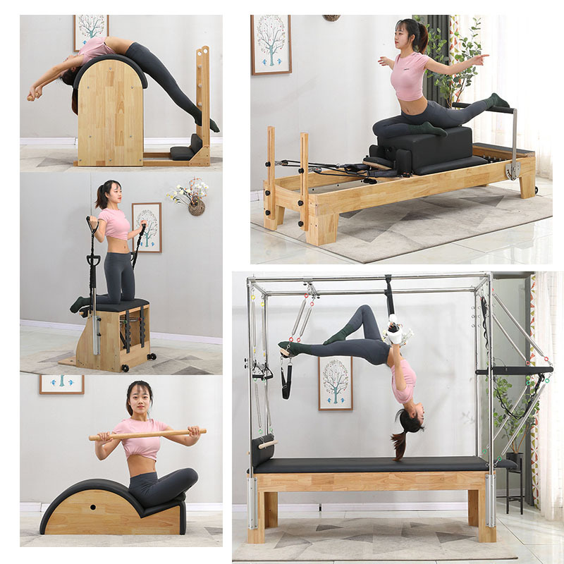 普拉提五件套核心床家用健身器材实木梯桶稳踏椅高架床厂家直销